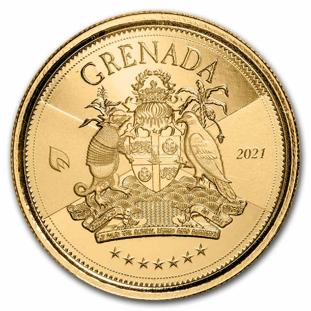 1 Unze Goldmünze EC8 Grenada Coat of Arms 2021 (Blister, Zertifikat) 