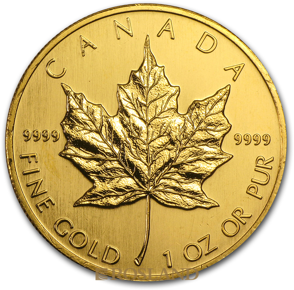 1 Unze Goldmünze Kanada Maple Leaf 1991
