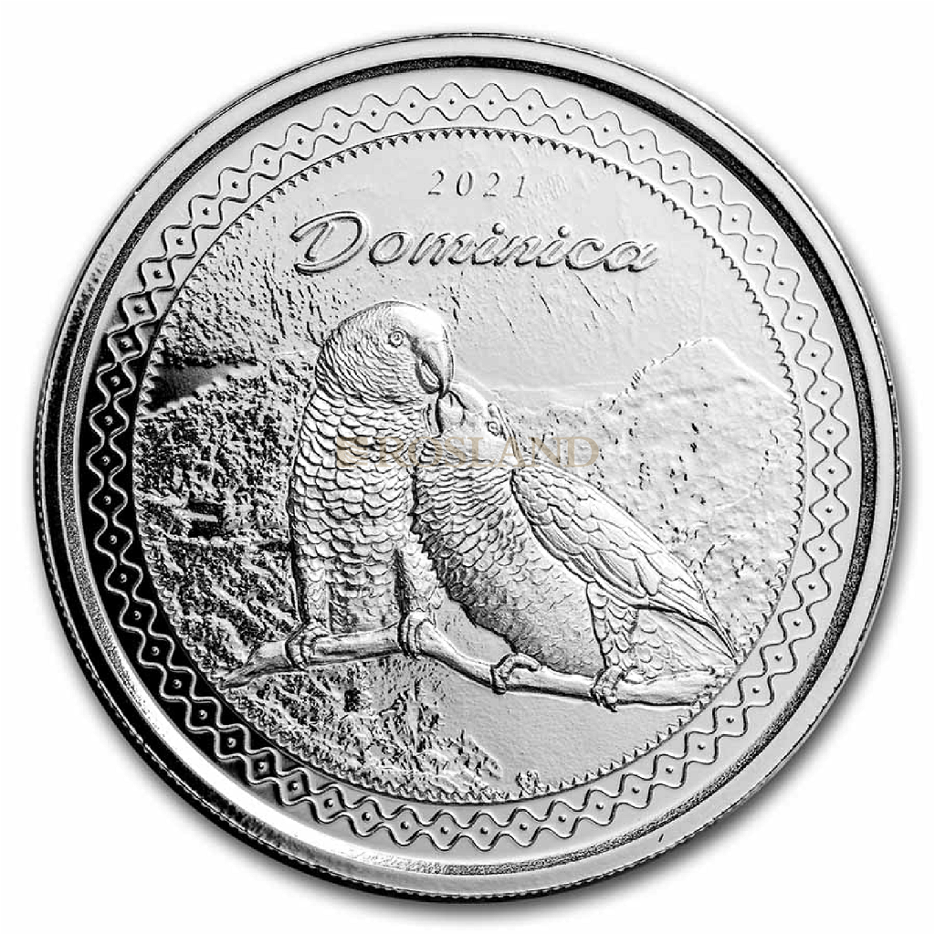 1 Unze Silbermünze EC8 Dominica Sisserou Parrot 2021
