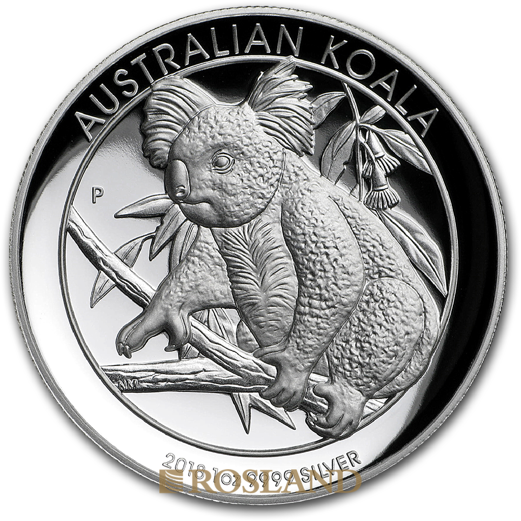 1 Unze Silbermünze Koala 2018 PP (HR, Box, Zertifikat)