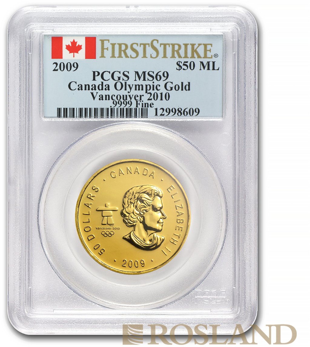 1 Unze Goldmünze Kanada Maple Leaf 2009 PCGS MS-69 Vancouver FS