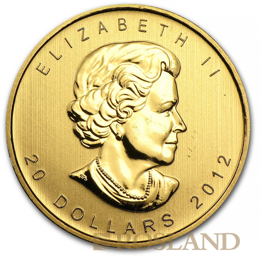 1/2 Unze Goldmünze Kanada Maple Leaf 2012