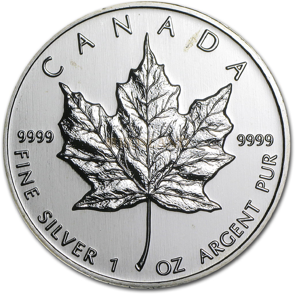 1 Unze Silbermünze Kanada Maple Leaf 1999