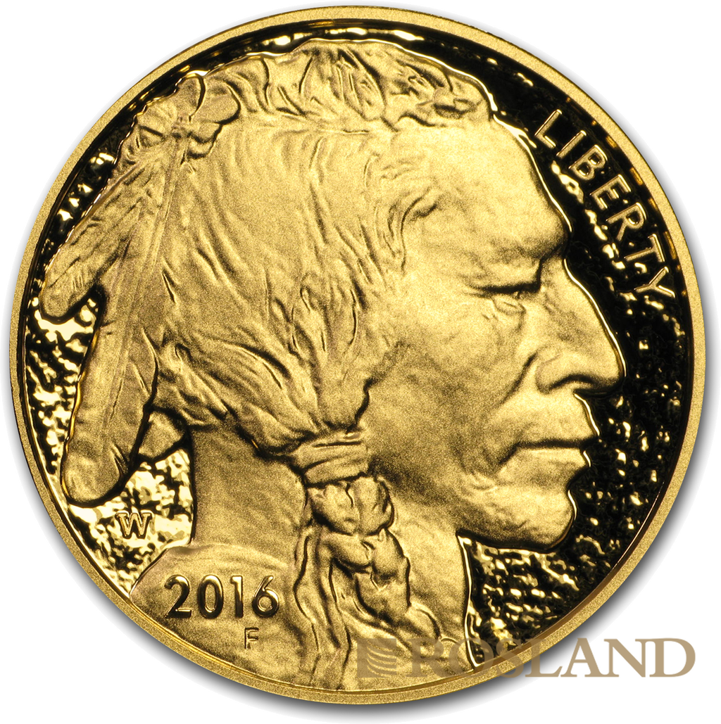 1 Unze Goldmünze American Buffalo 2016 PP (Box, Zertifikat)