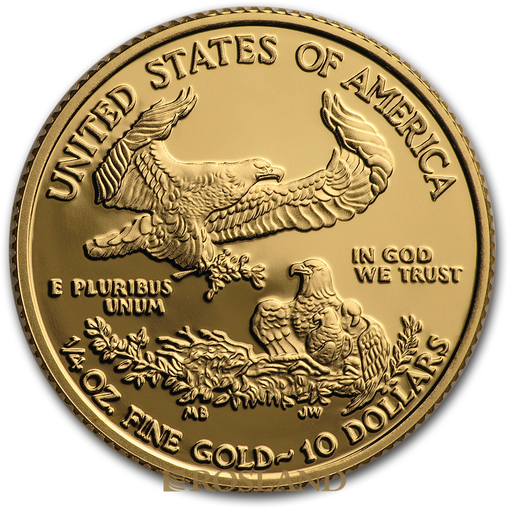 1/4 Unze Goldmünze American Eagle 2018 (W) PP (Box, Zertifikat)