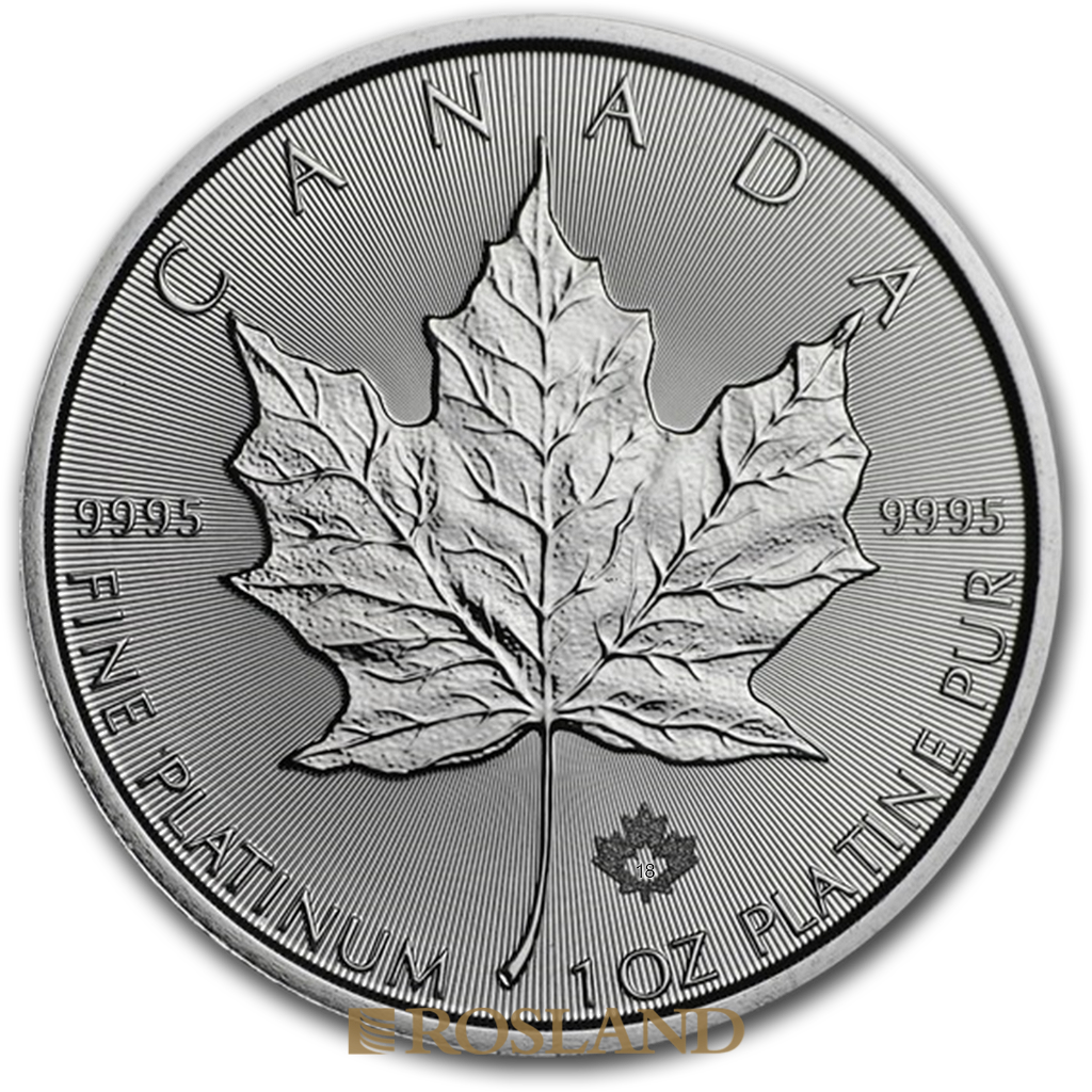 1 Unze Platinmünze Kanada Maple Leaf 2018