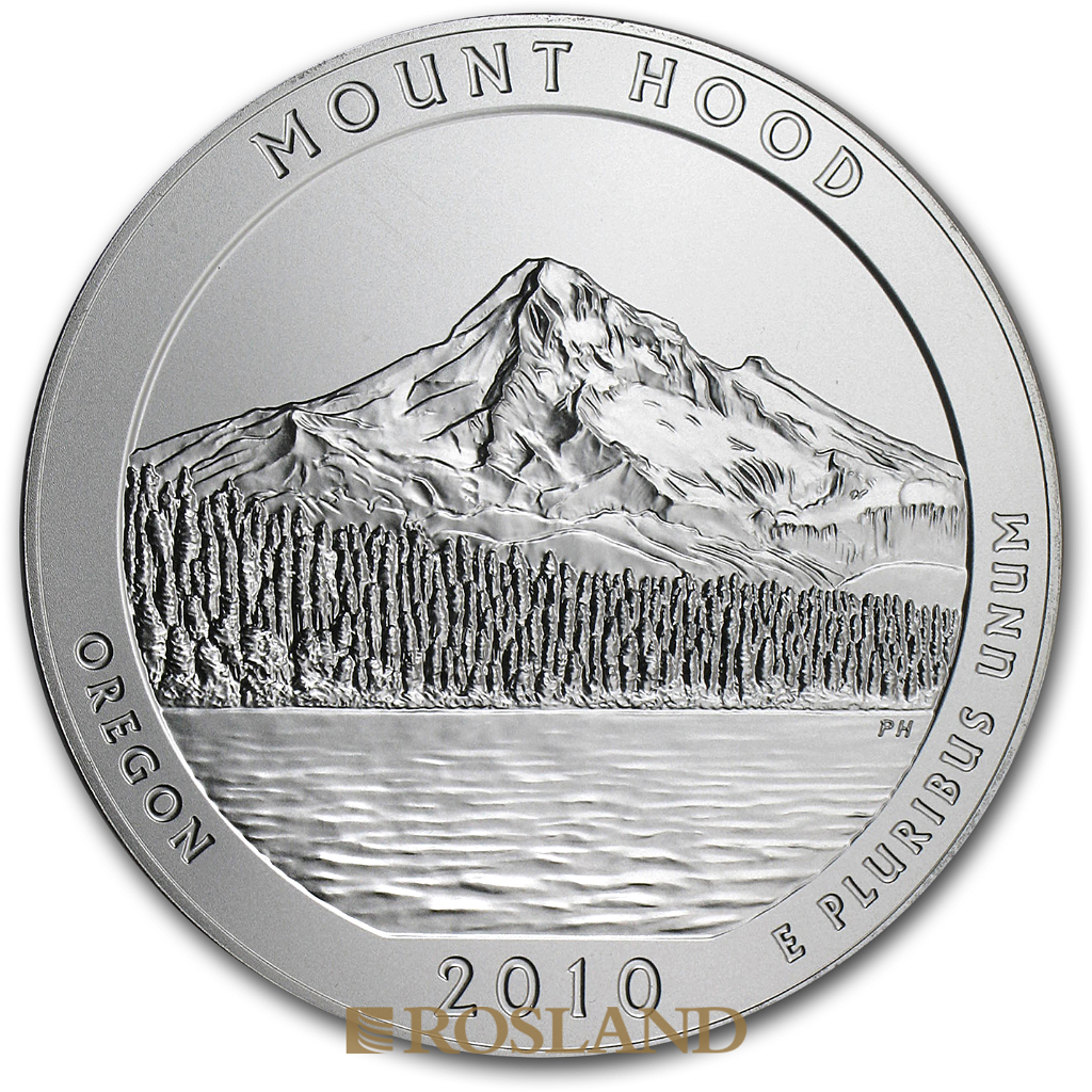 5 Unzen Silbermünze ATB Mount Hood National Forest 2010 P (Box, Zertifikat)