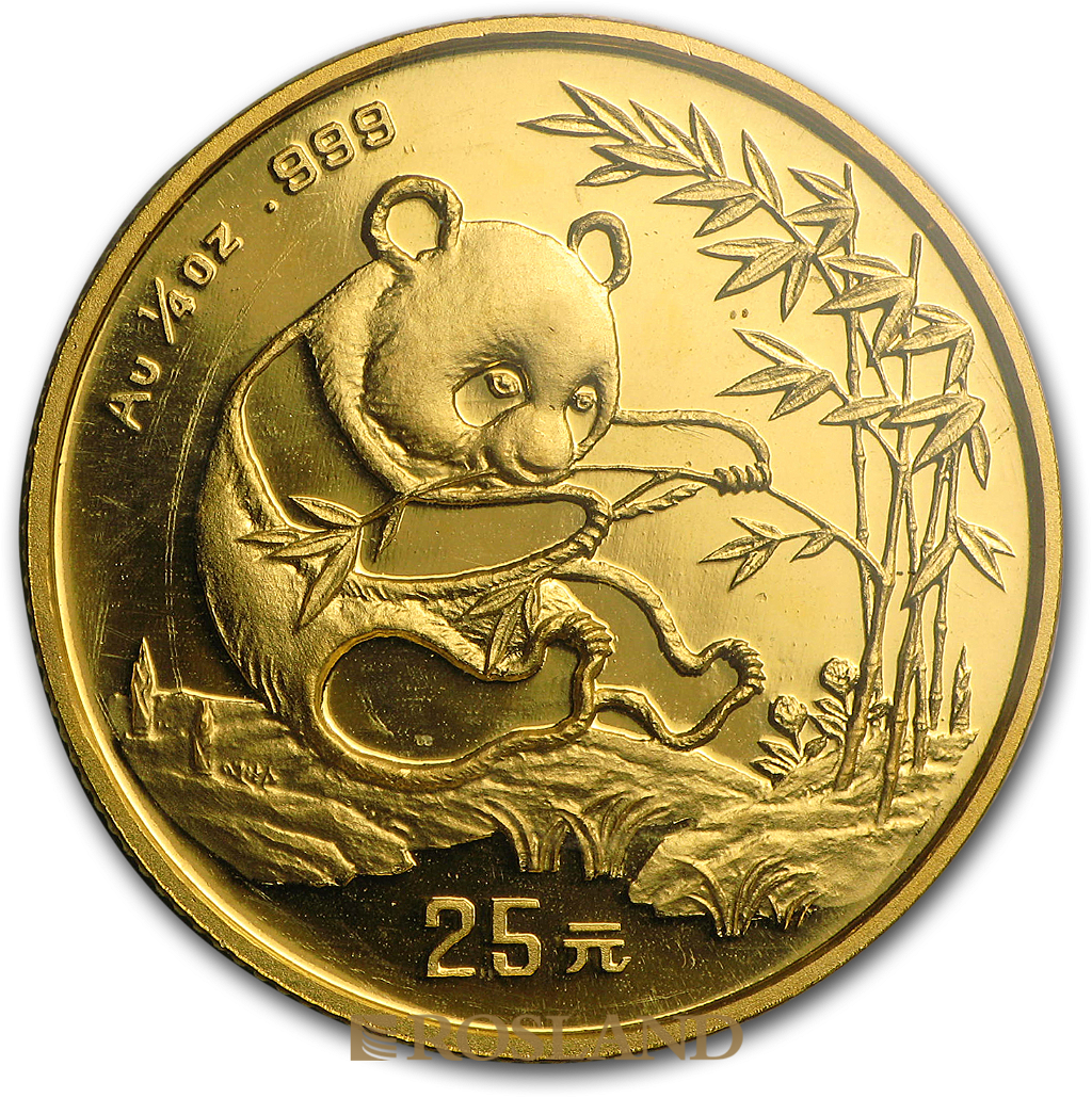 1/4 Unze Goldmünze China Panda 1994