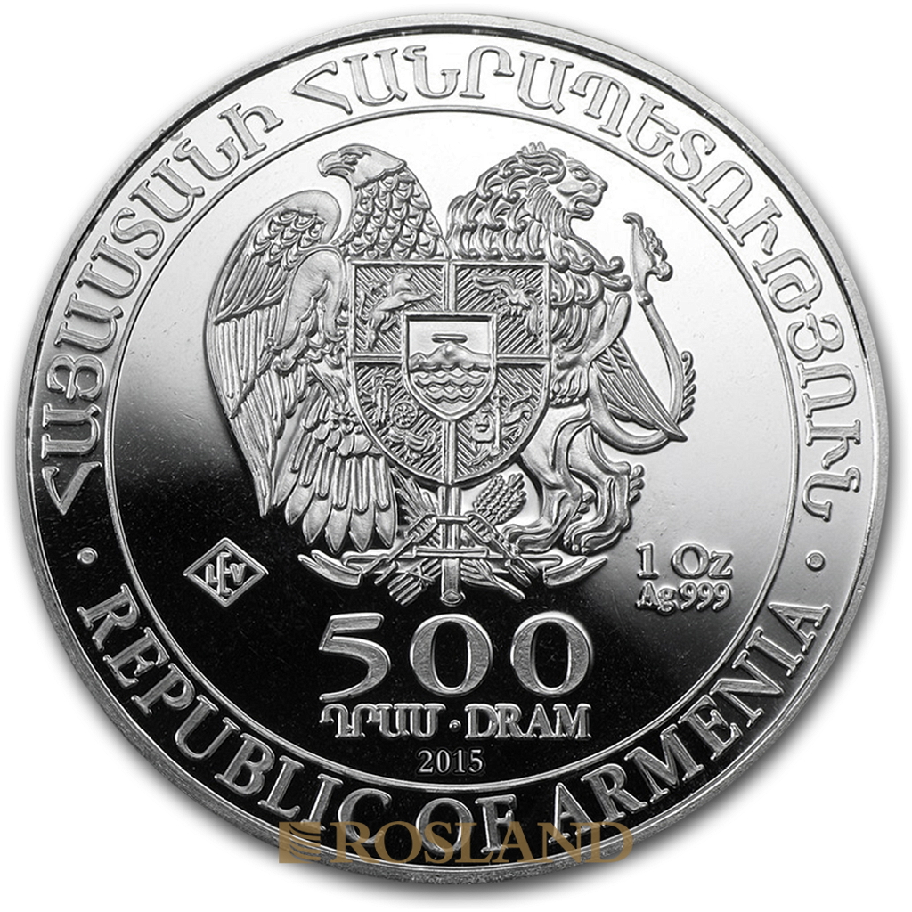 1 Unzen Silbermünze Armenien Arche Noah 2015