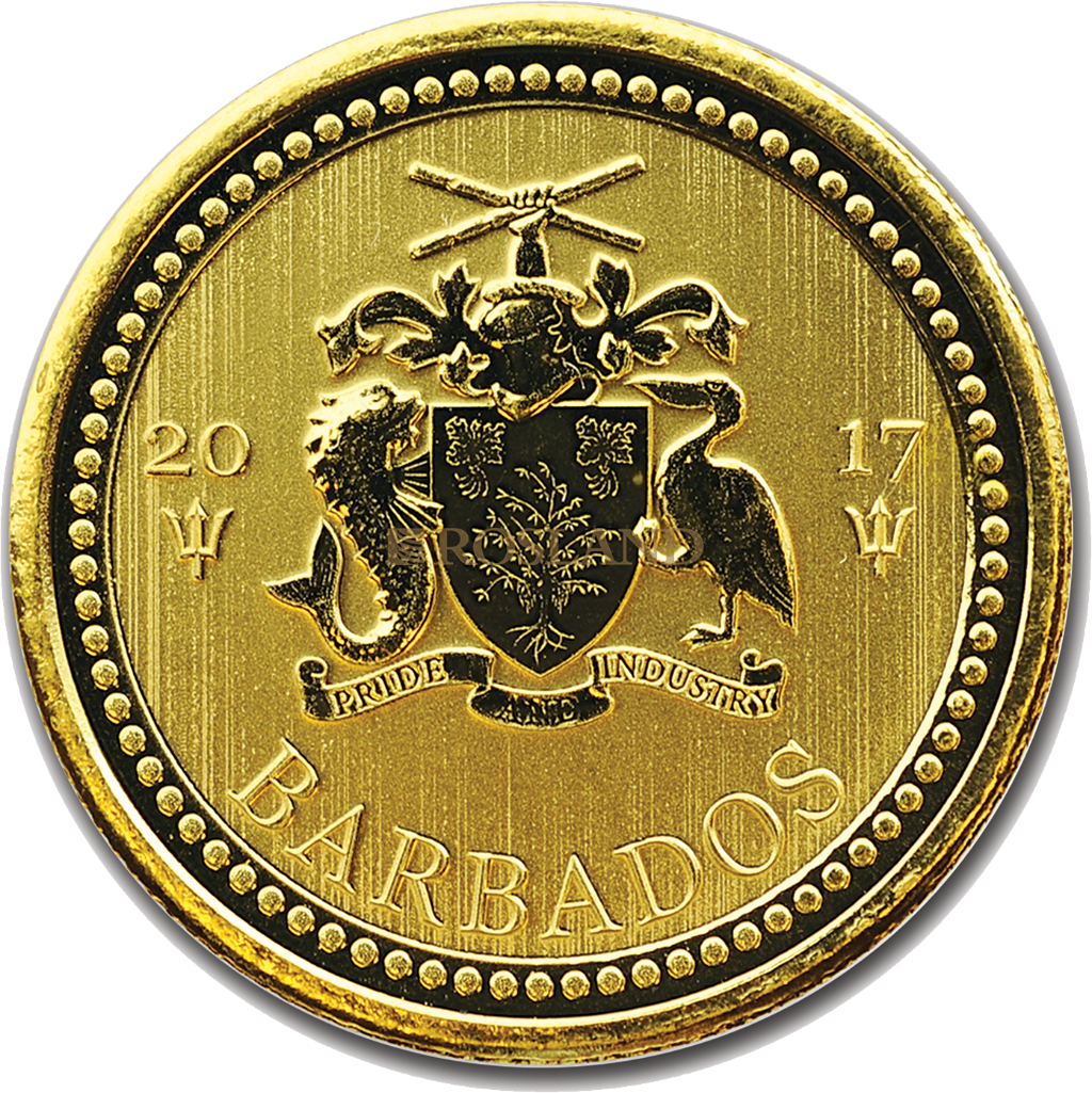 1/5 Unze Goldmünze Barbados Dreizack 2017