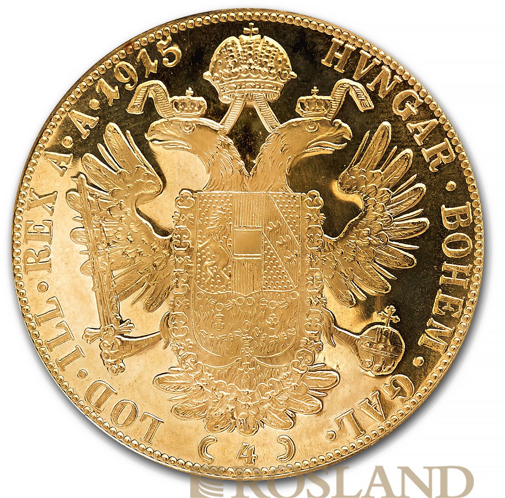 4 Gold-Dukaten Münze Österreich 1915