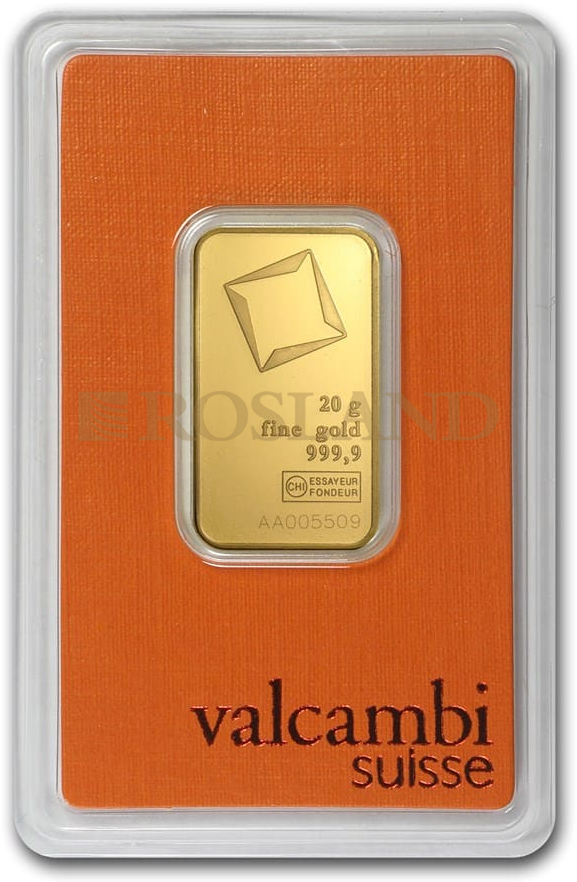 20 Gramm Goldbarren Valcambi