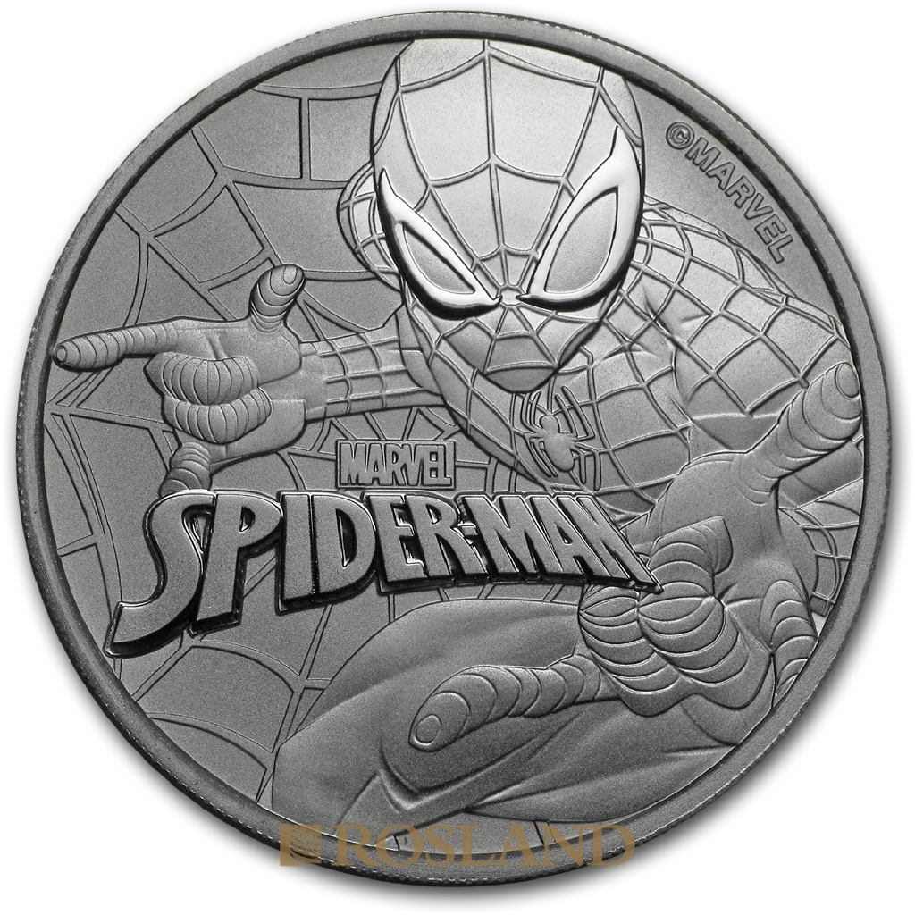 1 Unze Silbermünze Perth Mint Spiderman™ 2017