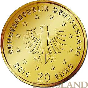 20 Euro Goldmünze Heimische Vögel - Pirol 2017 Stuttgart (F)