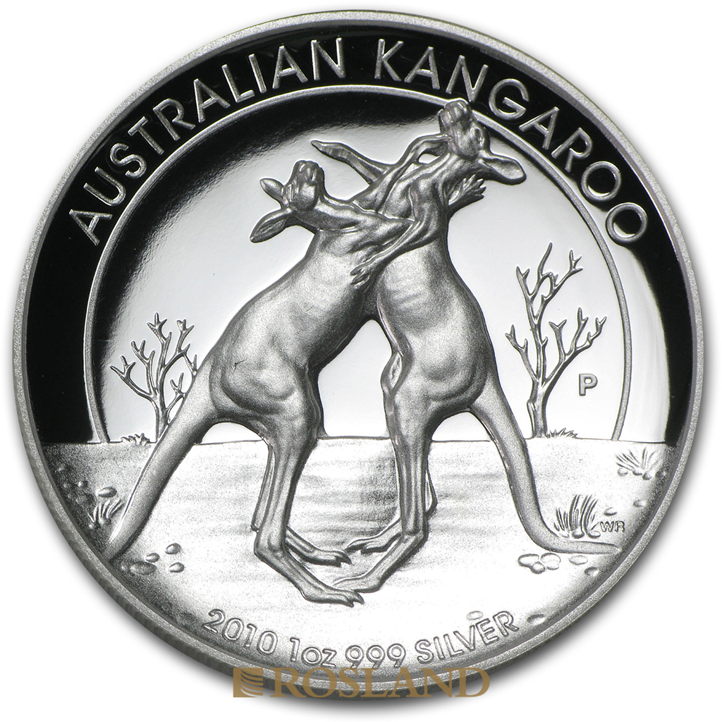 1 Unze Silbermünze Känguru 2010 PP (HR, Box, Zertifikat)
