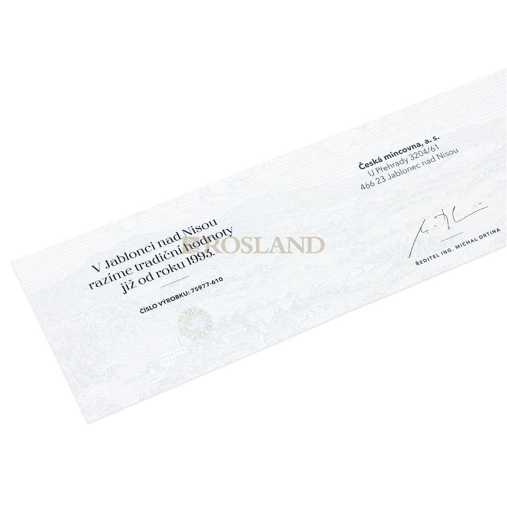 1 Kilogramm Goldmünze Tschechischer Löwe 2021 (Box, Zertifikat)