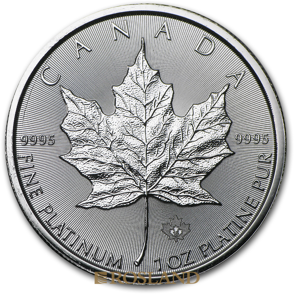 1 Unze Platinmünze Kanada Maple Leaf 2015