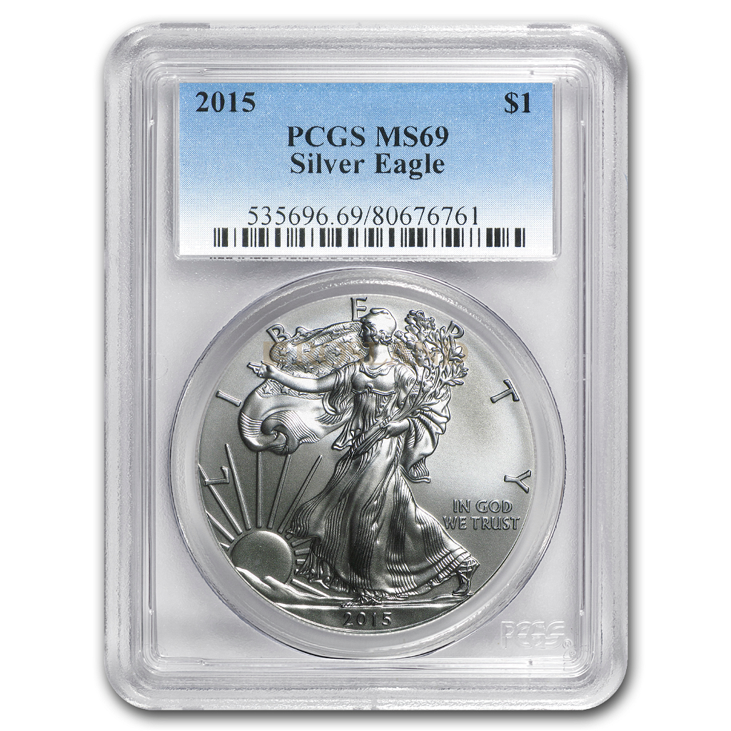 1 Unze Silbermünze American Eagle 2015 PCGS MS-69