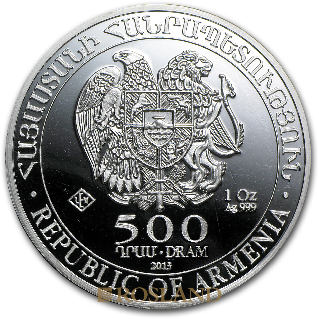 1 Unzen Silbermünze Armenien Arche Noah 2013