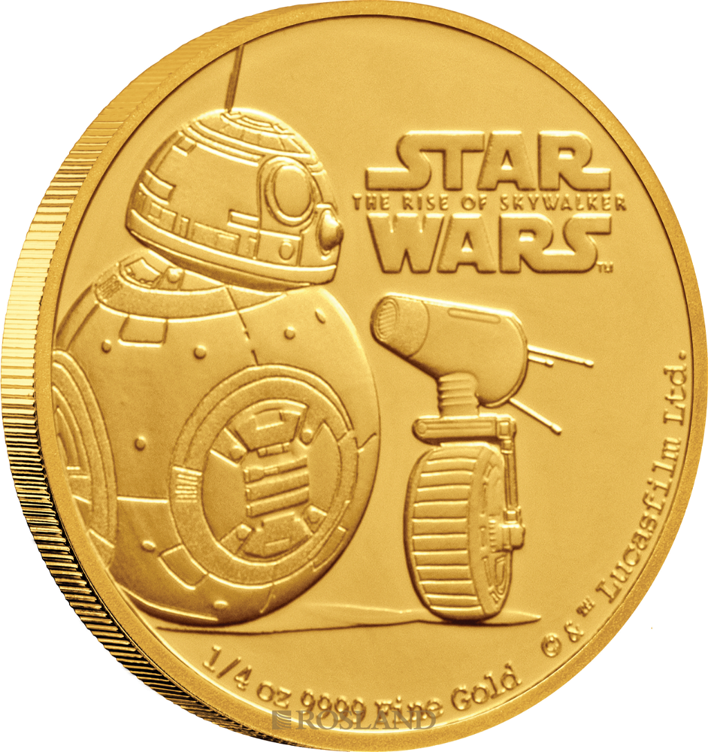 1/4 Unze Goldmünze Star Wars™ The Rise of Skywalker BB-8™ & D-O™ 2019 PP (Box, Zertifikat)