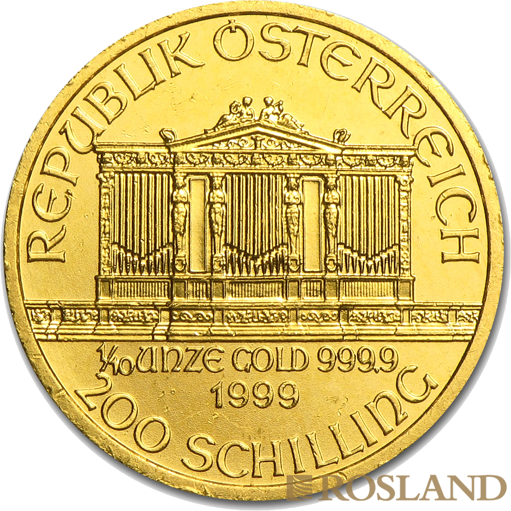 1/10 Unze Goldmünze Wiener Philharmoniker 1999