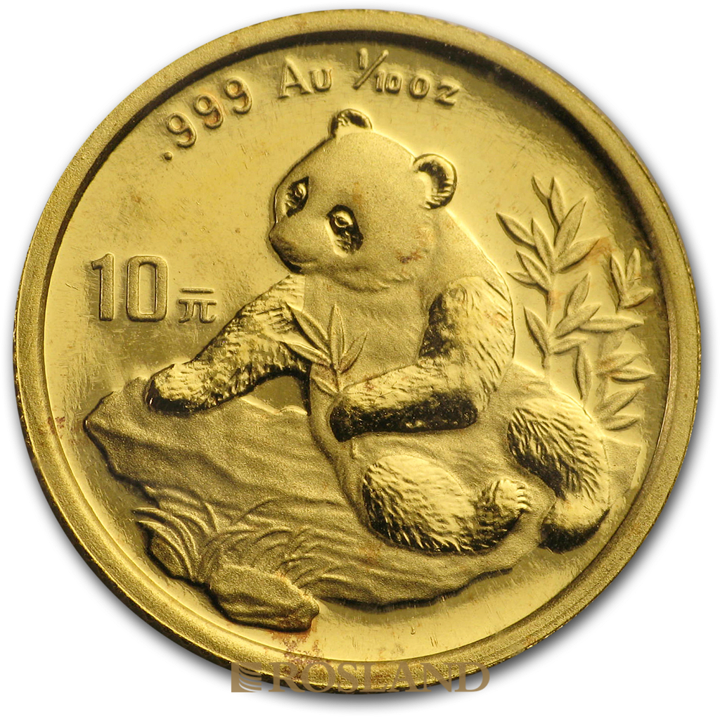 1/10 Unze Goldmünze China Panda 1998