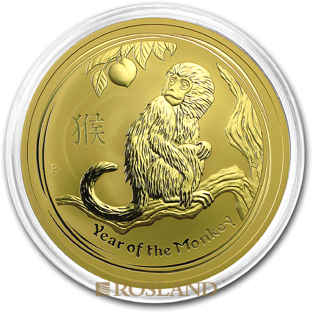 10 Unzen Goldmünze Lunar 2 Affe 2016