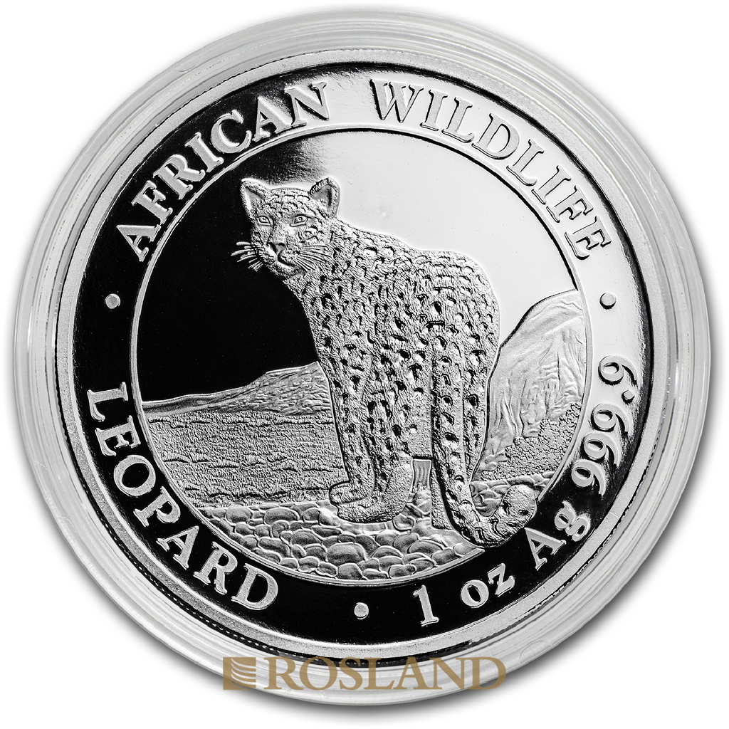 1 Unze Silbermünze Somalia Leopard 2018