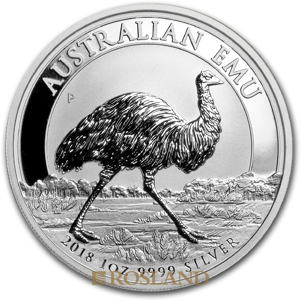 1 Unze Silbermünze Emu 2018 PCGS MS-70 (FS)