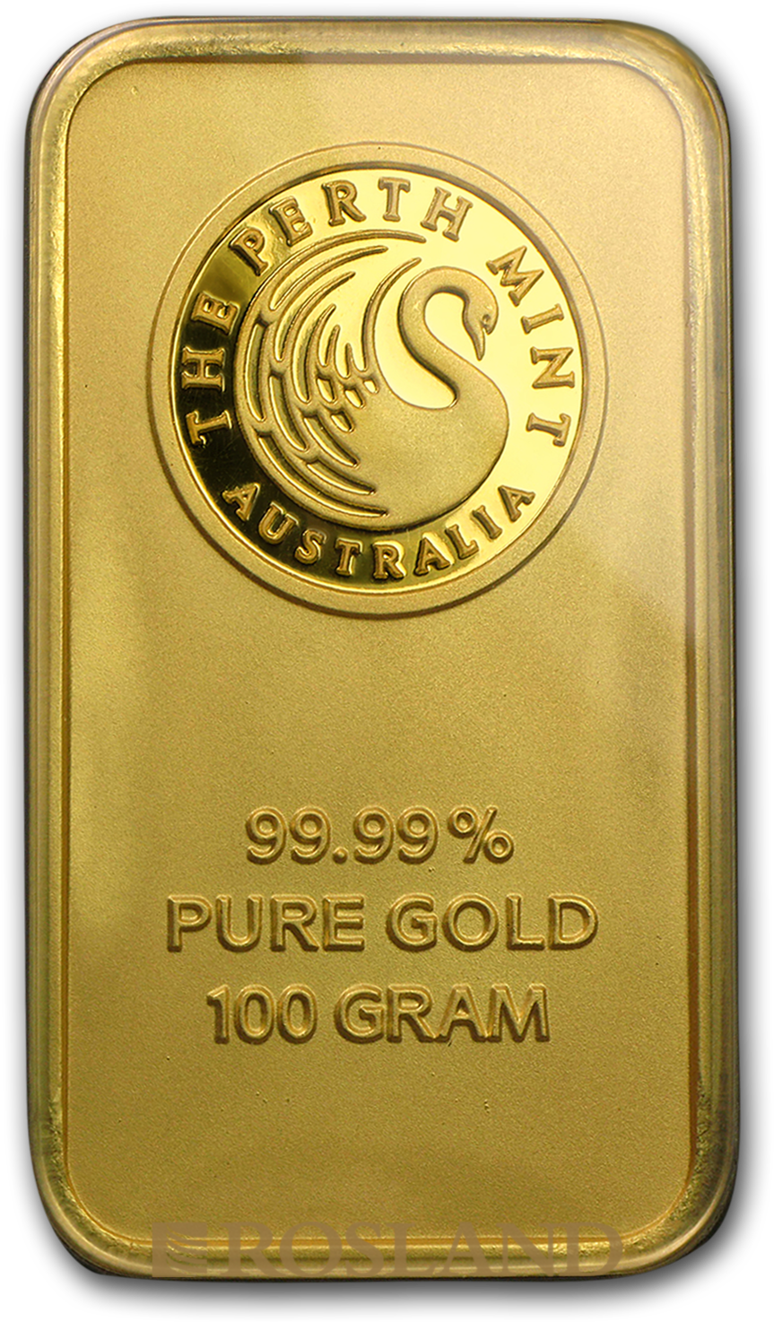 100 Gramm Goldbarren Perth Mint