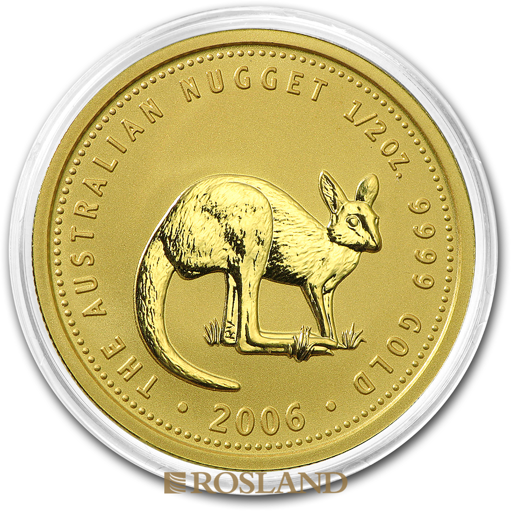 1/2 Unze Goldnugget Australien Känguru 2006