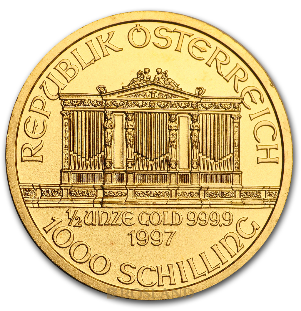 1/2 Unze Goldmünze Wiener Philharmoniker 1997