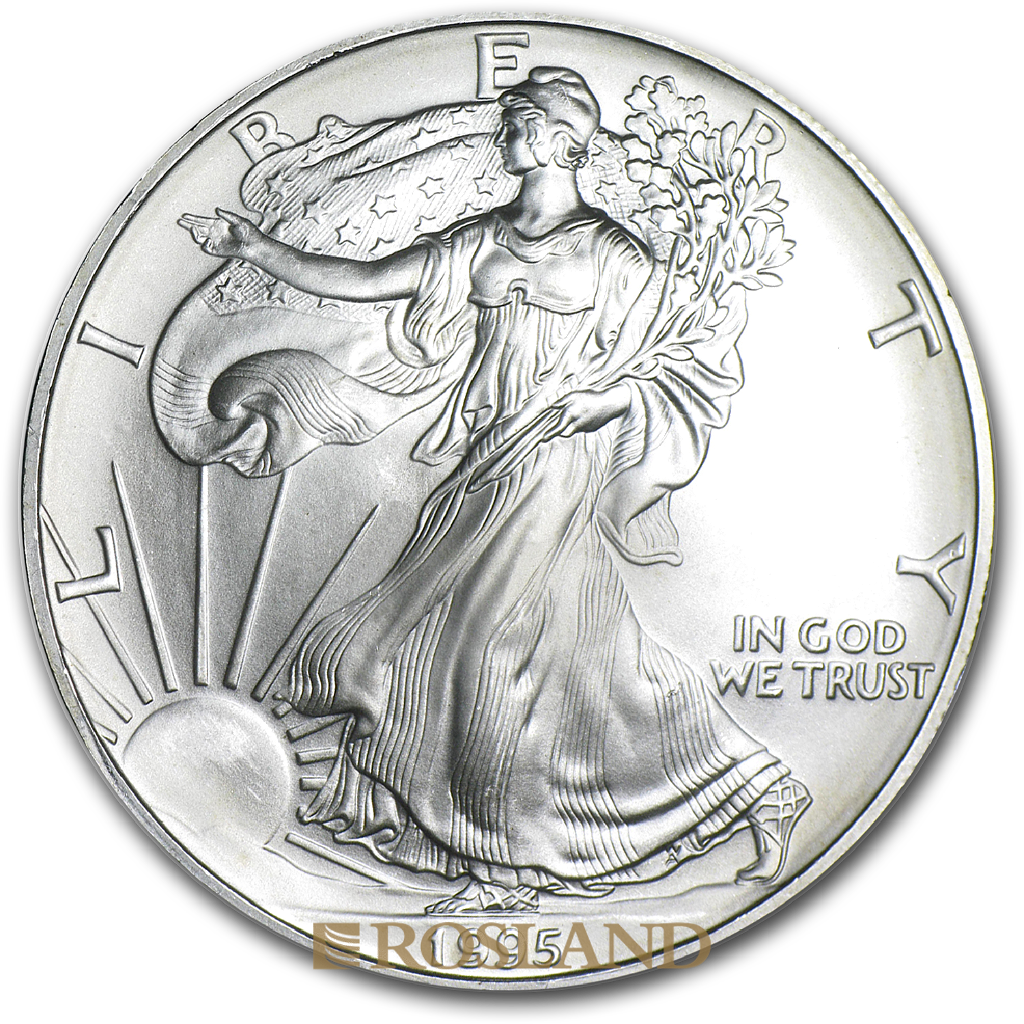 1 Unze Silbermünze American Eagle 1995