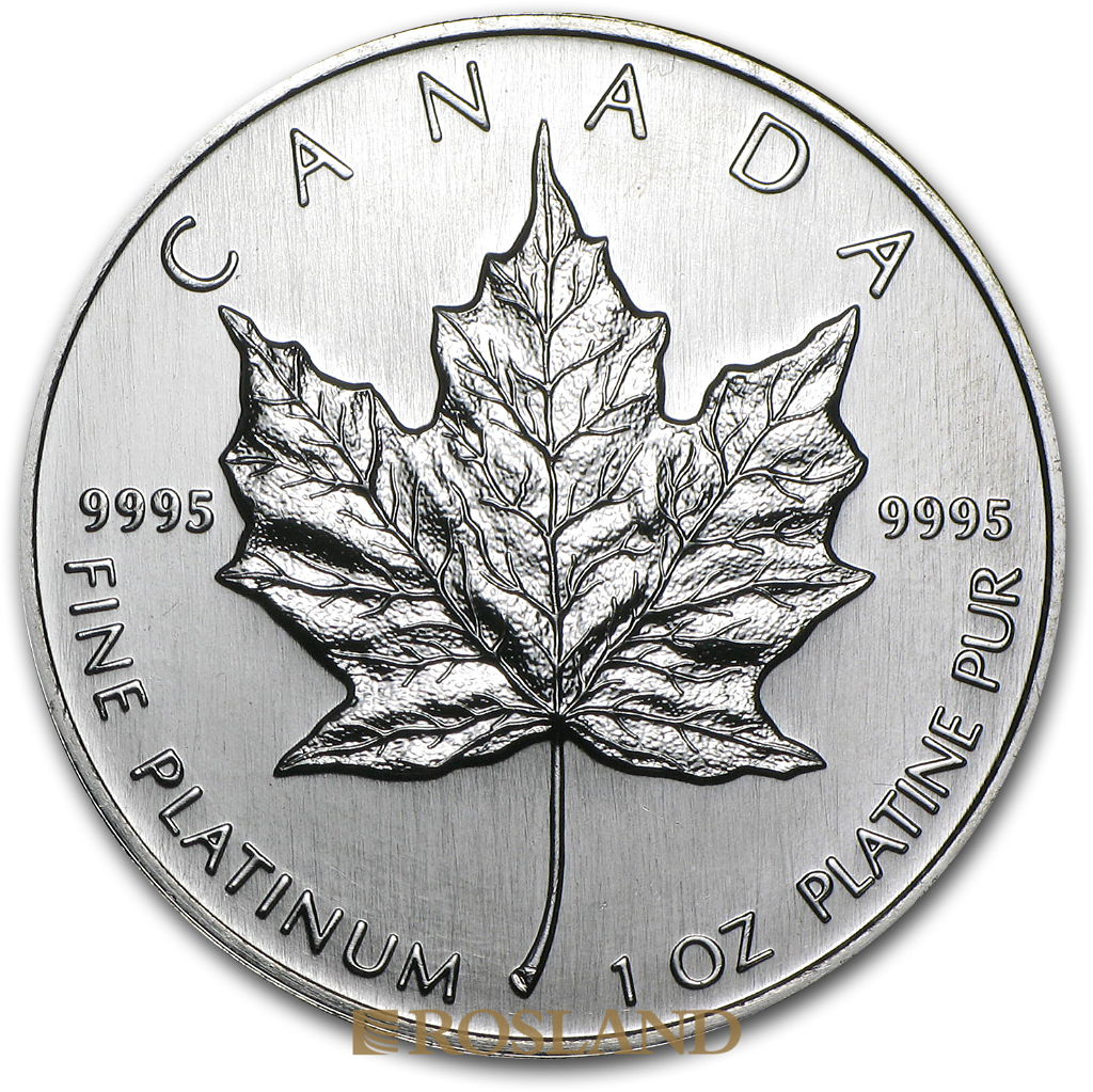 1 Unze Platinmünze Kanada Maple Leaf 1997
