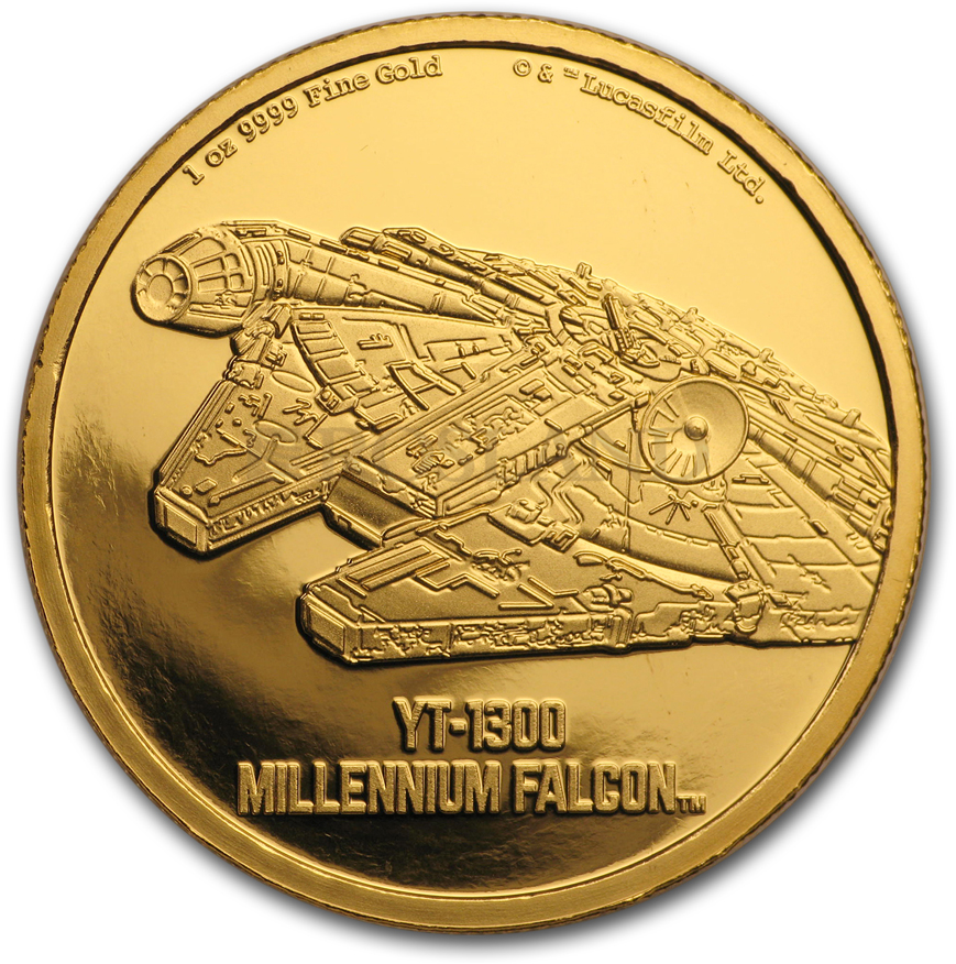 1 Unze Goldmünze Star Wars™ Millenium Falke 2020 PP (Box, Zertifikat)