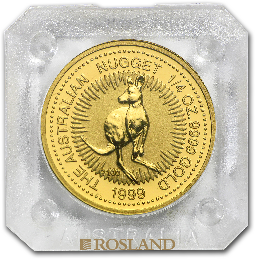 1/4 Unze Goldnugget Australien Känguru 1999