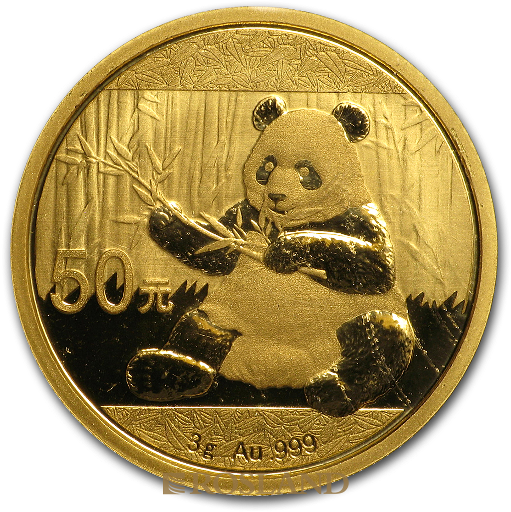 3 Gramm Goldmünze China Panda 2017