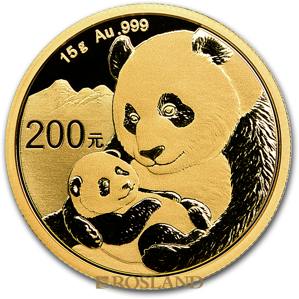 15 Gramm Goldmünze China Panda 2019