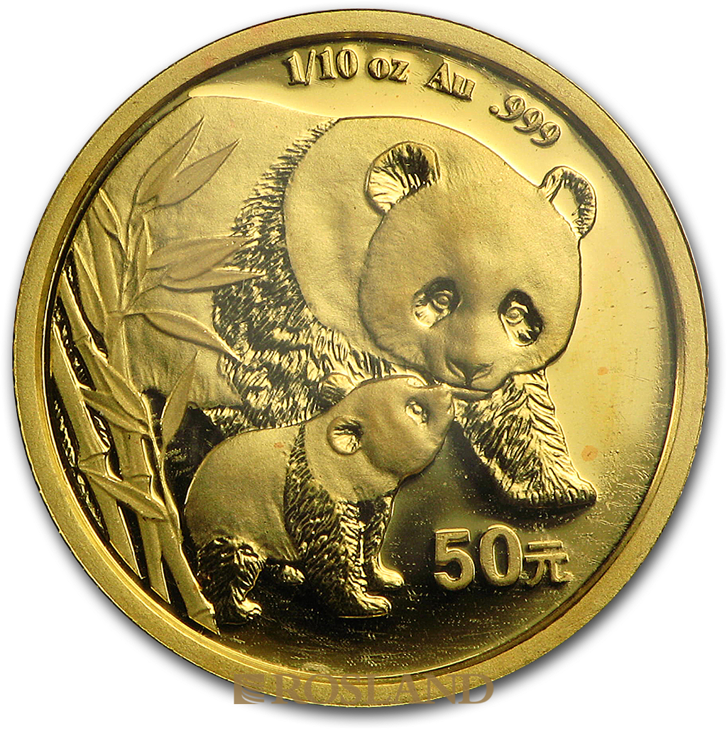 1/10 Unze Goldmünze China Panda 2004