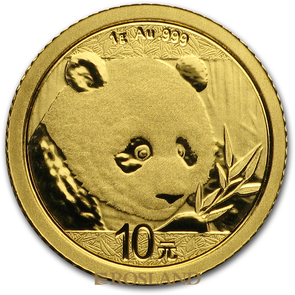 1 Gramm Goldmünze China Panda 2018