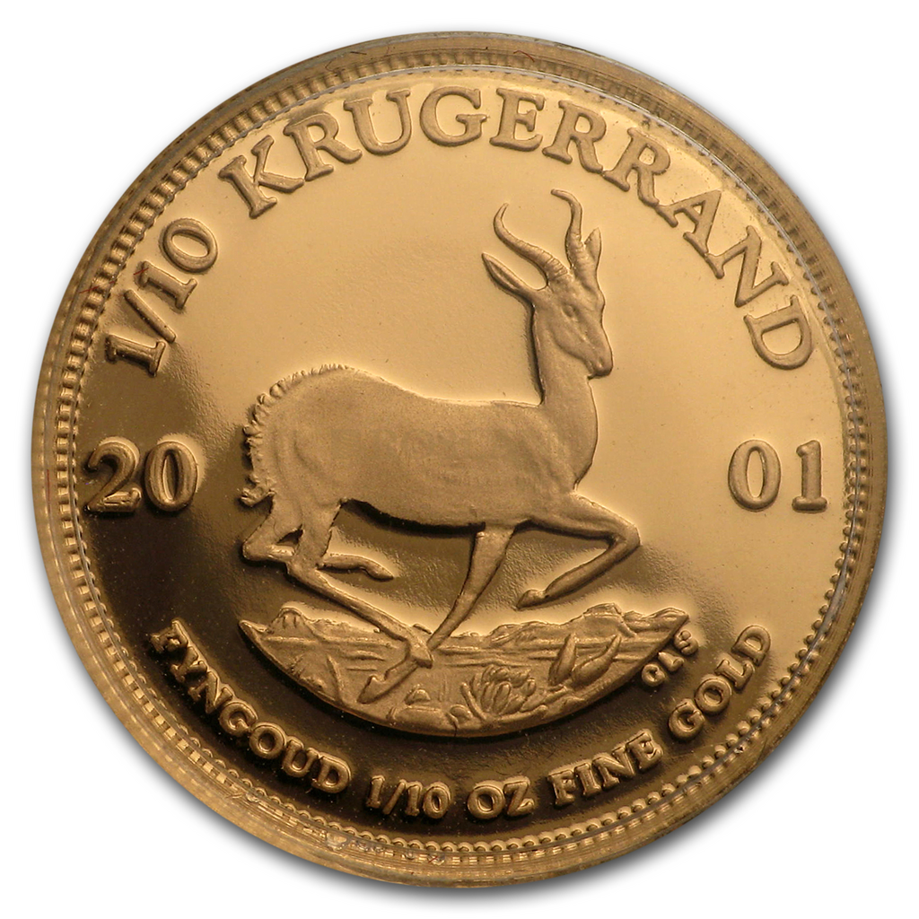 1/10 Unze Goldmünze Krügerrand 2001 PP (Box, Zertifikat)