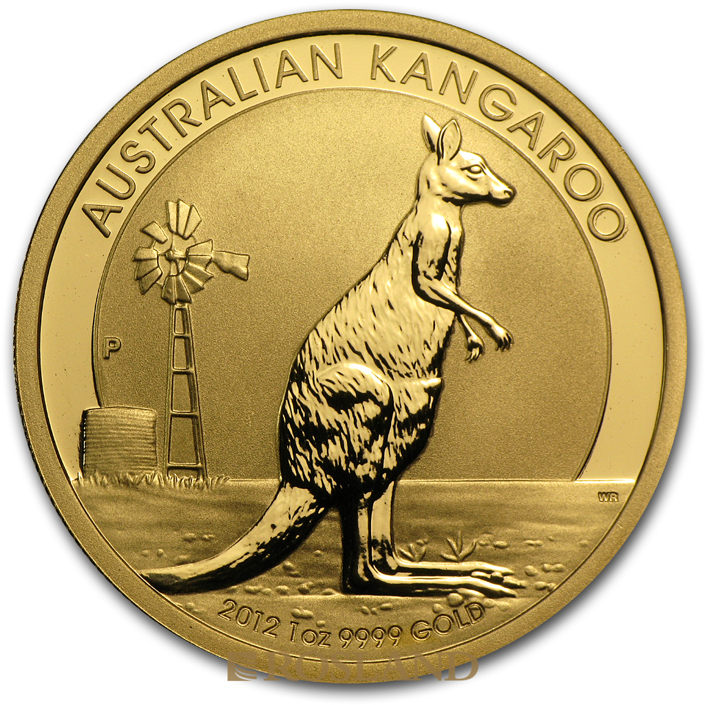 1 Unze Goldmünze Australien Känguru 2012