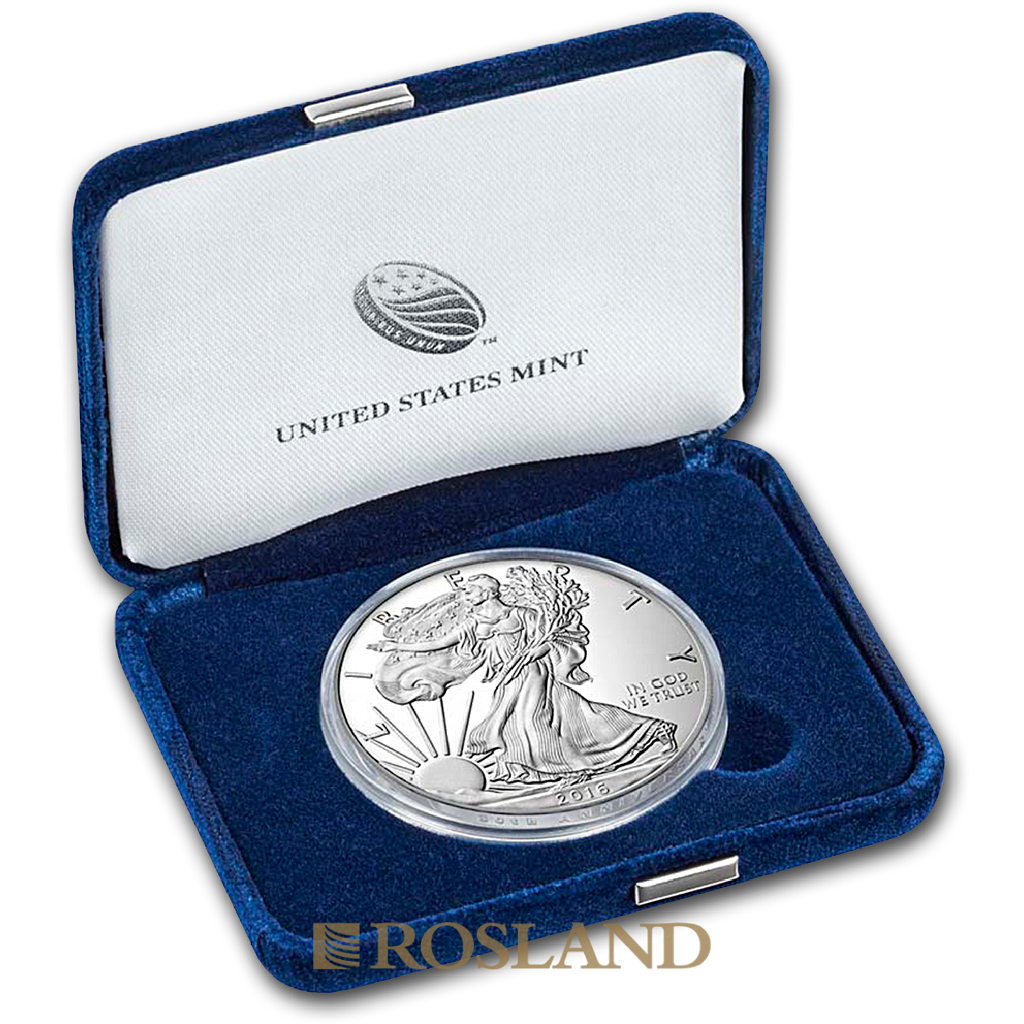 1 Unze Silbermünze American Eagle 2016 (W) PP (Box, Zertifikat)