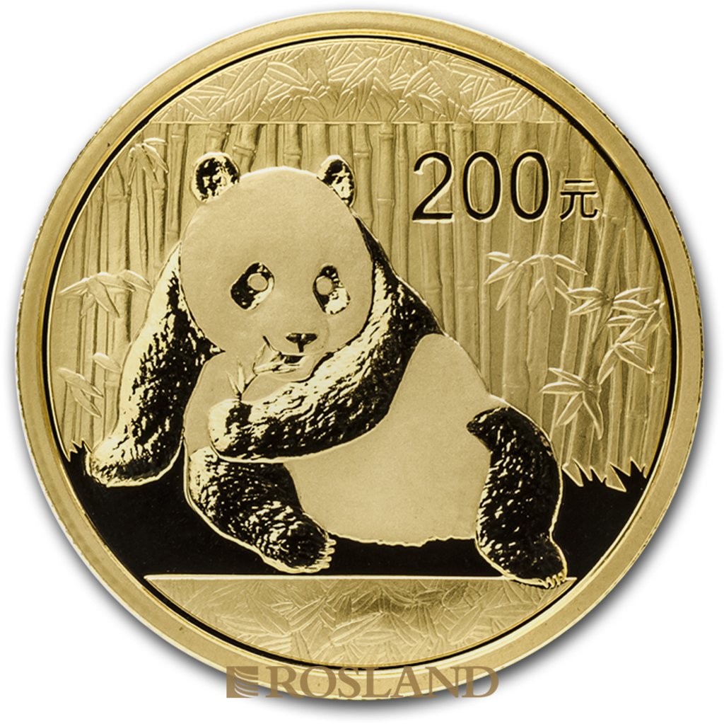 1/2 Unze Goldmünze China Panda 2015