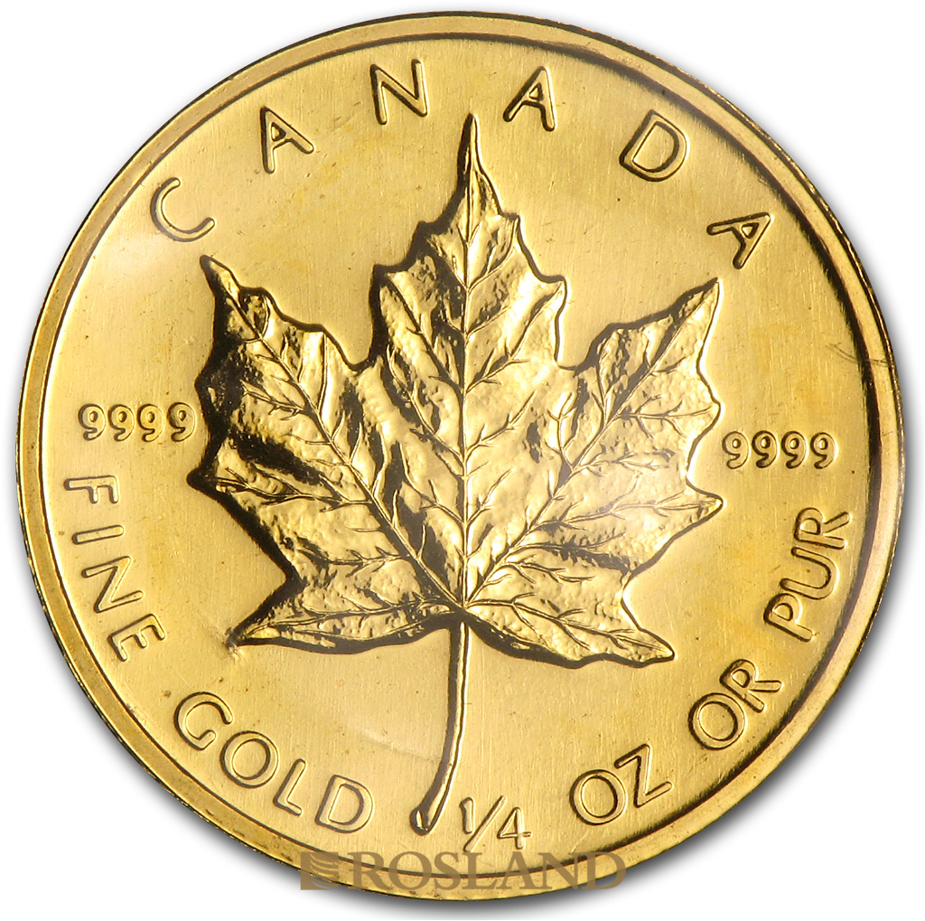 1/4 Unze Goldmünze Kanada Maple Leaf 1985