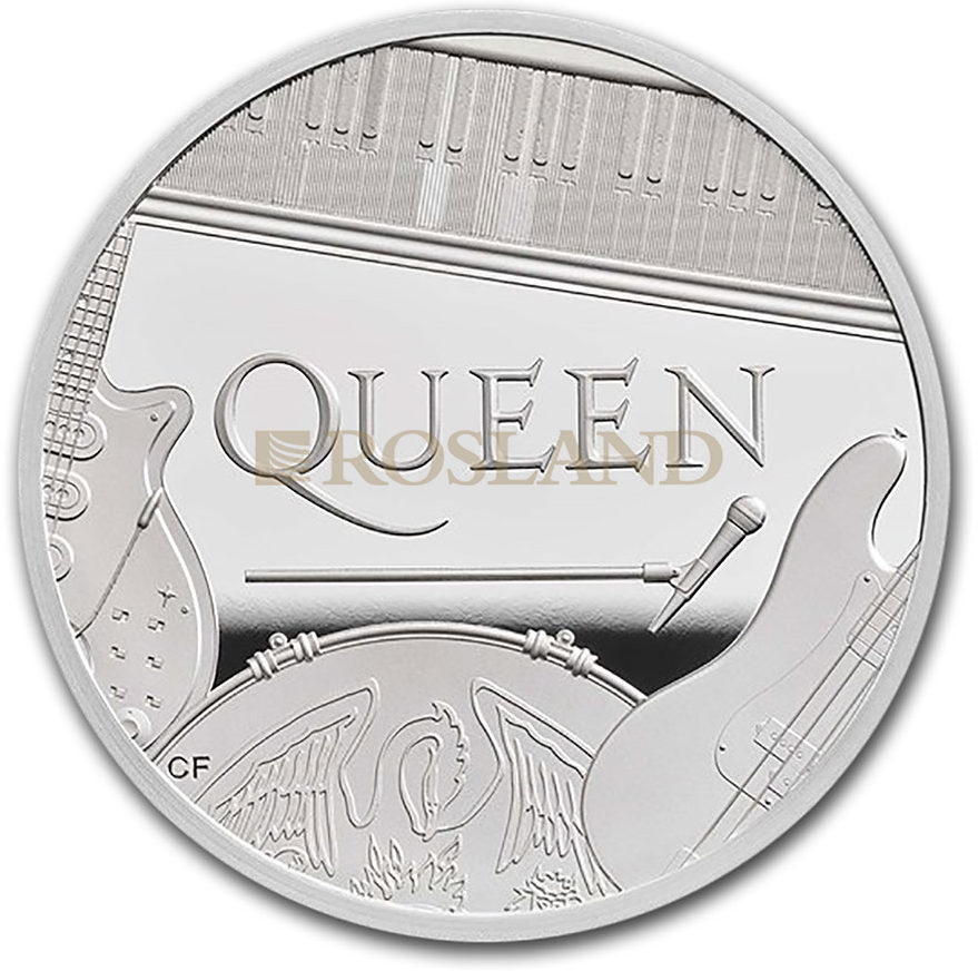 2 Unzen Silbermünze GB Musiklegenden - Queen 2020 PP (Box, Zertifikat)