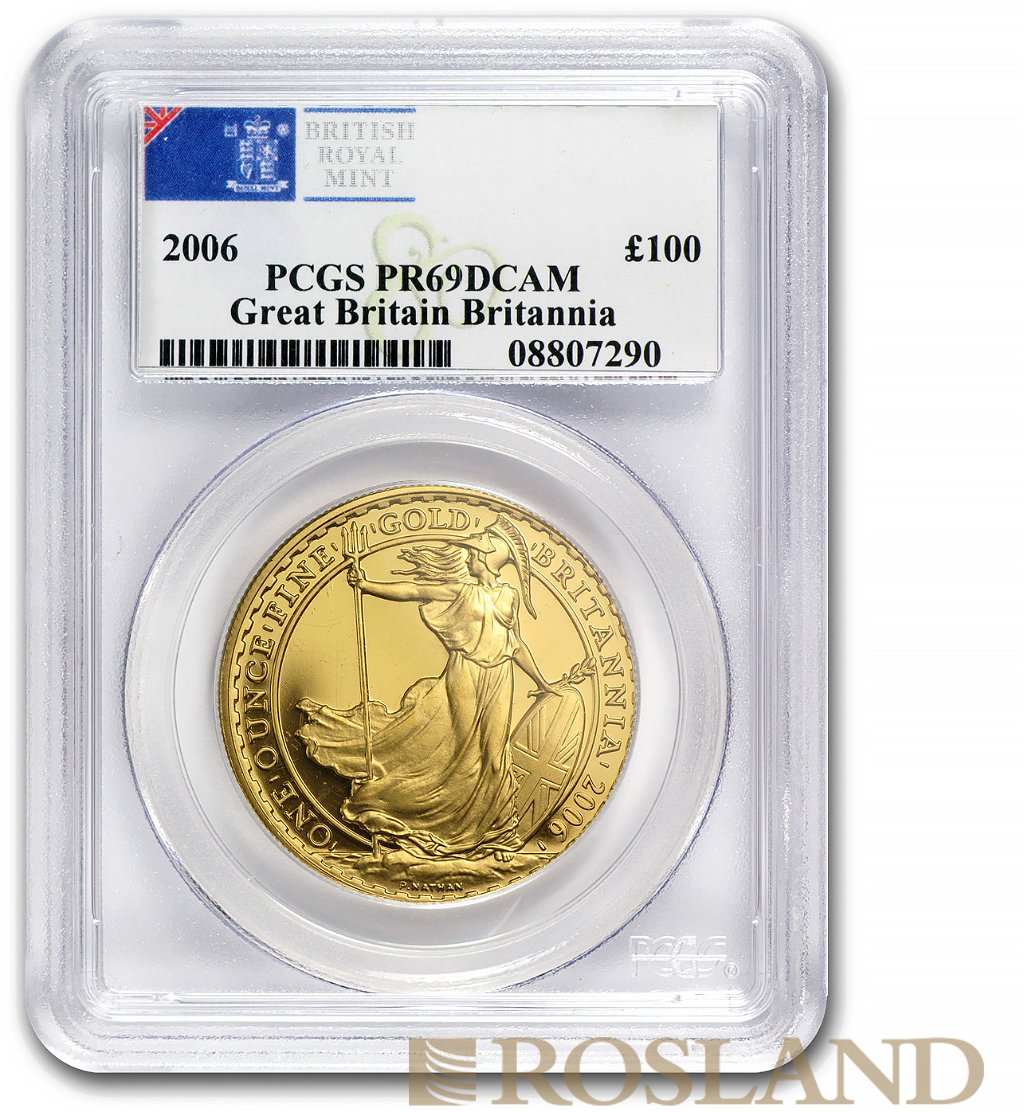 1 Unze Goldmünze Britannia 2006 PP PCGS PR-69