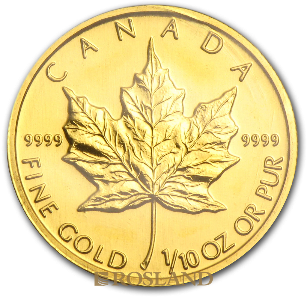 1/10 Unze Goldmünze Kanada Maple Leaf 2005