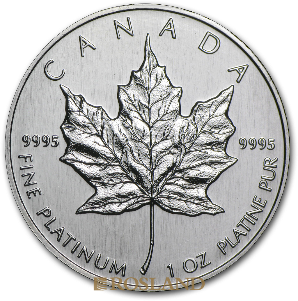 1 Unze Platinmünze Kanada Maple Leaf 1992