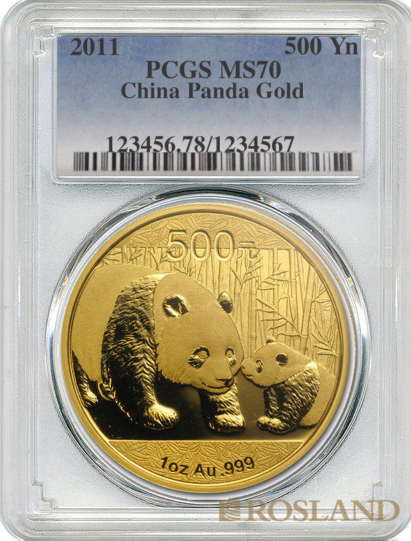 1 Unze Goldmünze China Panda 2011 PCGS MS-70 (FS)